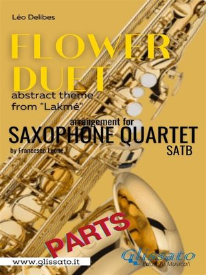 cover image of "Flower Duet" abstract theme--Saxophone Quartet satb (parts)